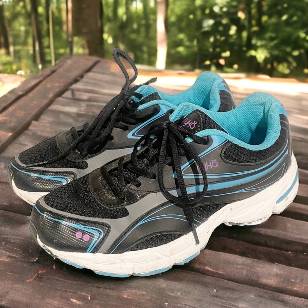 Ryka Infinite Women's Size‎ 7.5 Athletic Blue Black Purple Low Top Sneaker